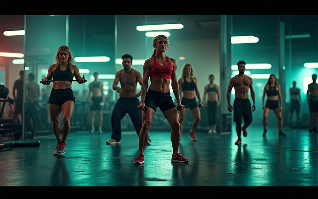 A dynamic montage of people working out at GaelForce Fitness.
